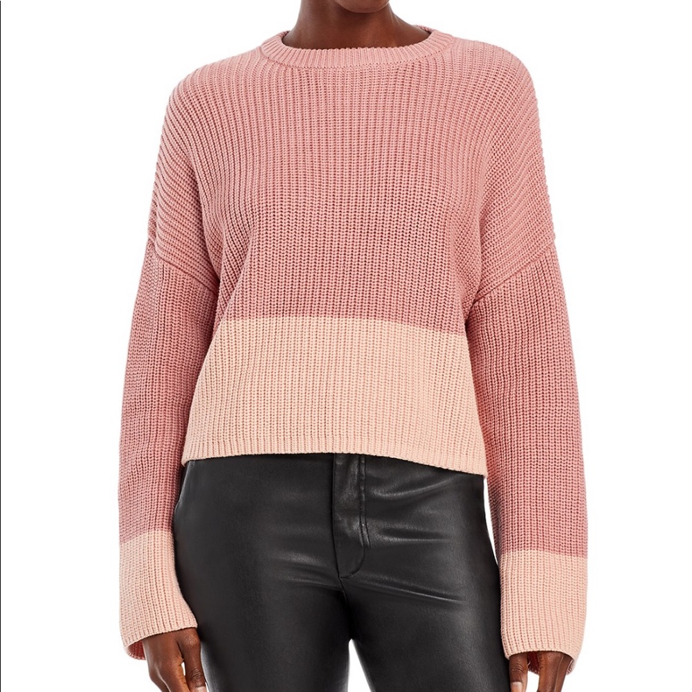 525 Cropped Color Block Sweater